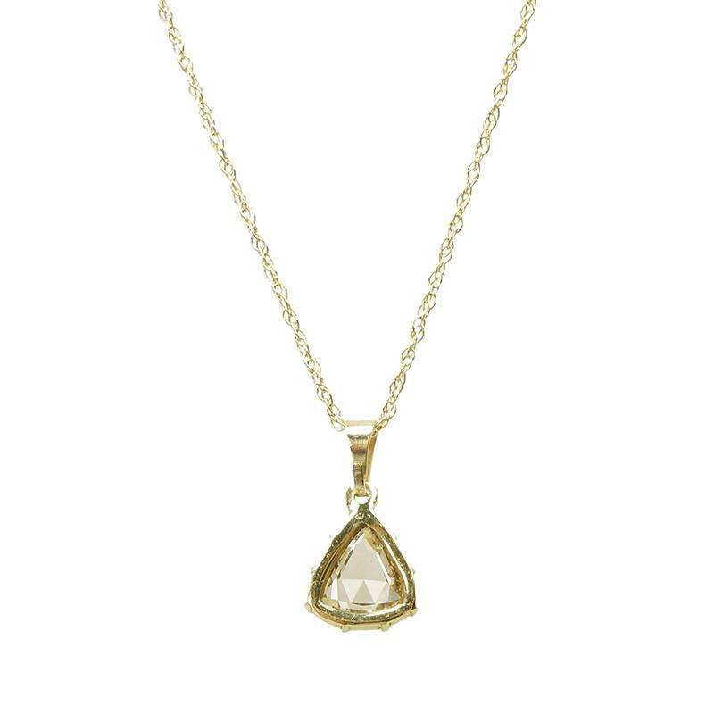 Fancy Light Brown Rose Cut Diamond Pendant