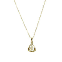 Fancy Light Brown Rose Cut Diamond Pendant