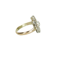 side view of antique diamond ring