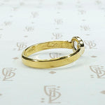 Rose Cut Diamond Solitaire in Decadent High Carat Gold 