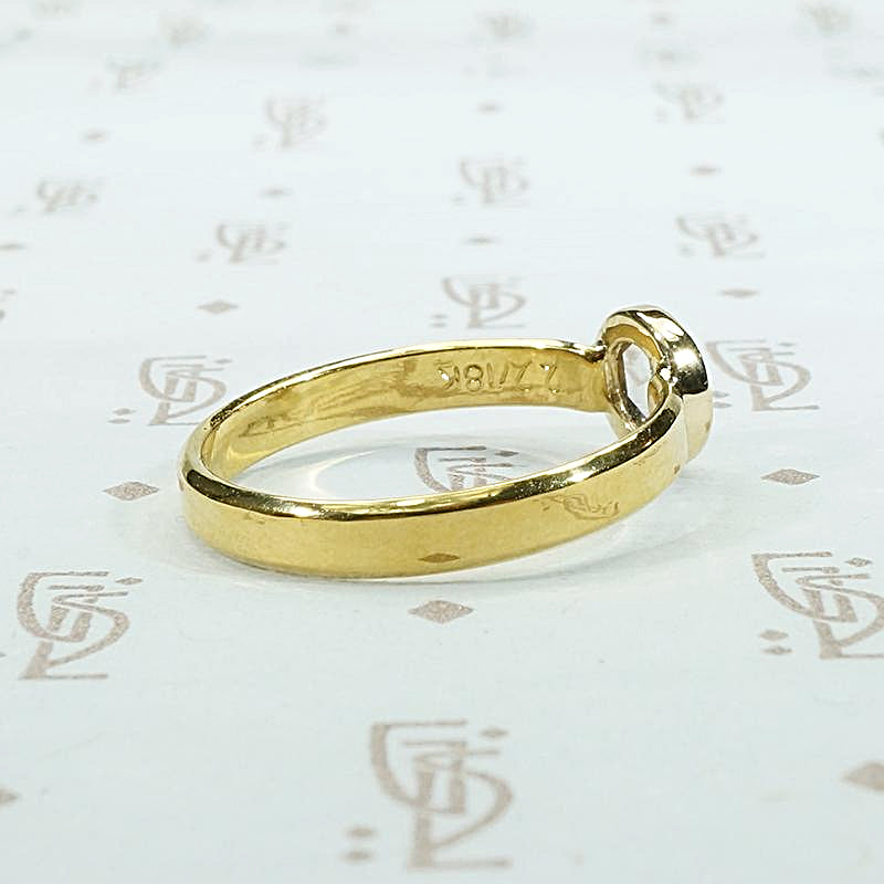 Rose Cut Diamond Solitaire in Decadent High Carat Gold 