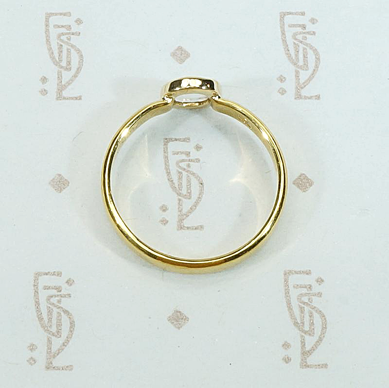 Rose Cut Diamond Solitaire in Decadent High Carat Gold 