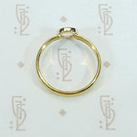Rose Cut Diamond Solitaire in Decadent High Carat Gold 