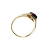 Antique Gold Ring set with a Deep Red Rose Cut Garnet - Gem Set Love