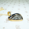 Rose Cut Diamond and Sapphire Heart