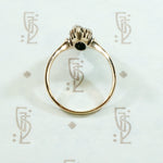 Pavé Rose Cut Diamond and Opal Antique Ring