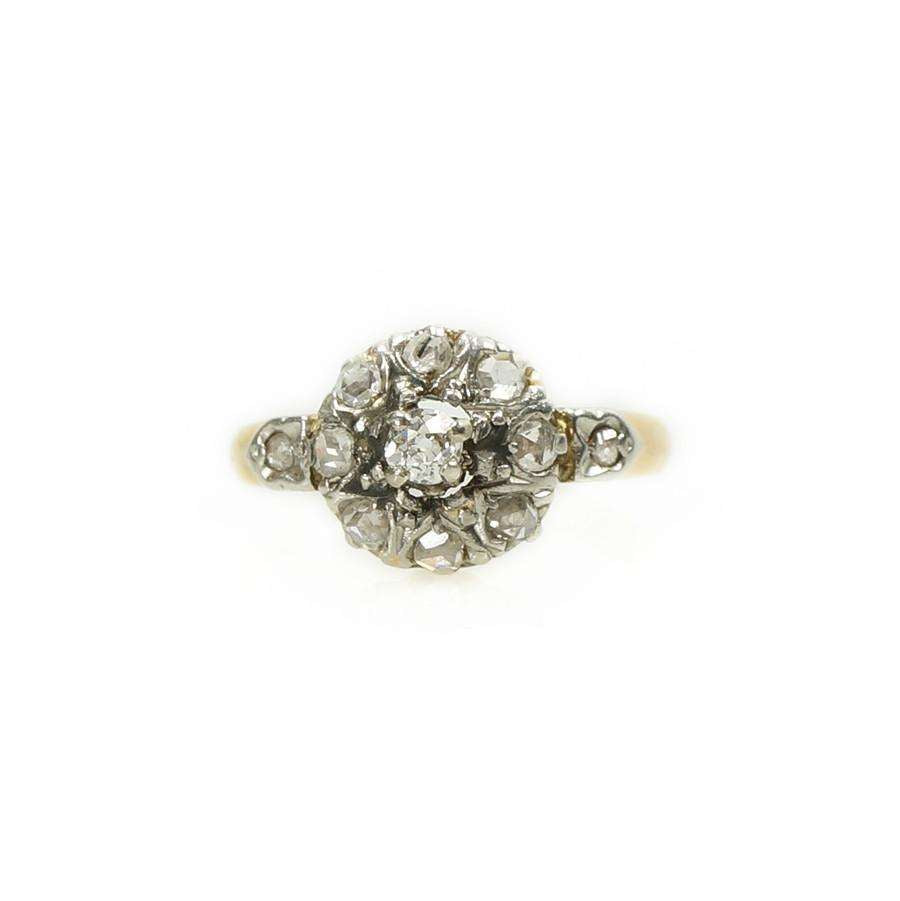 A Lovely Victorian Cluster Diamond Ring