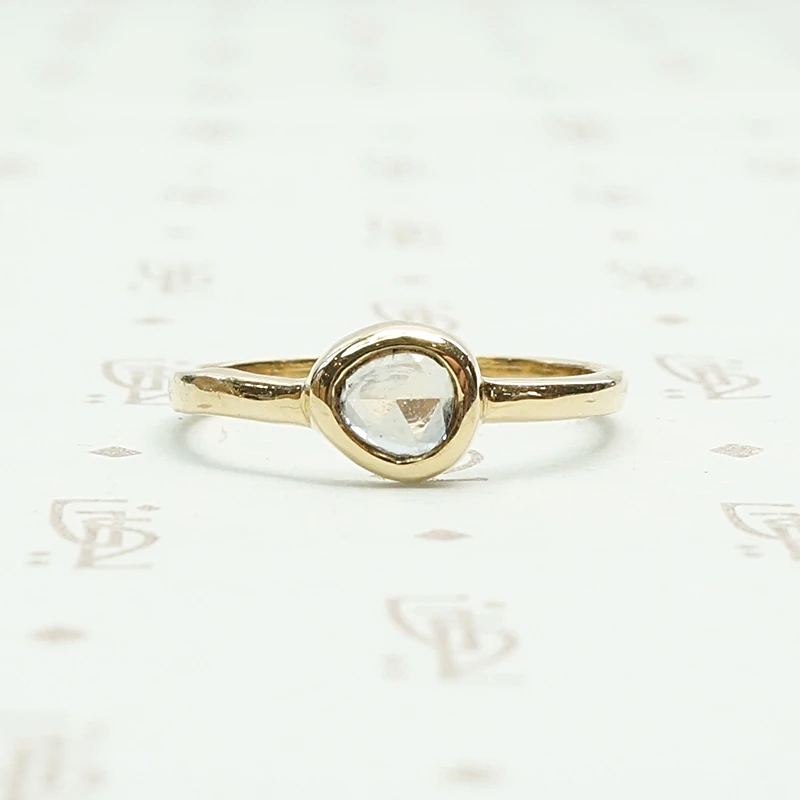 Rose Cut Aurora Sapphire Solitaire Ring by 720