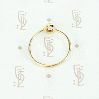 rose cut pink sapphire in recycled gold ring side