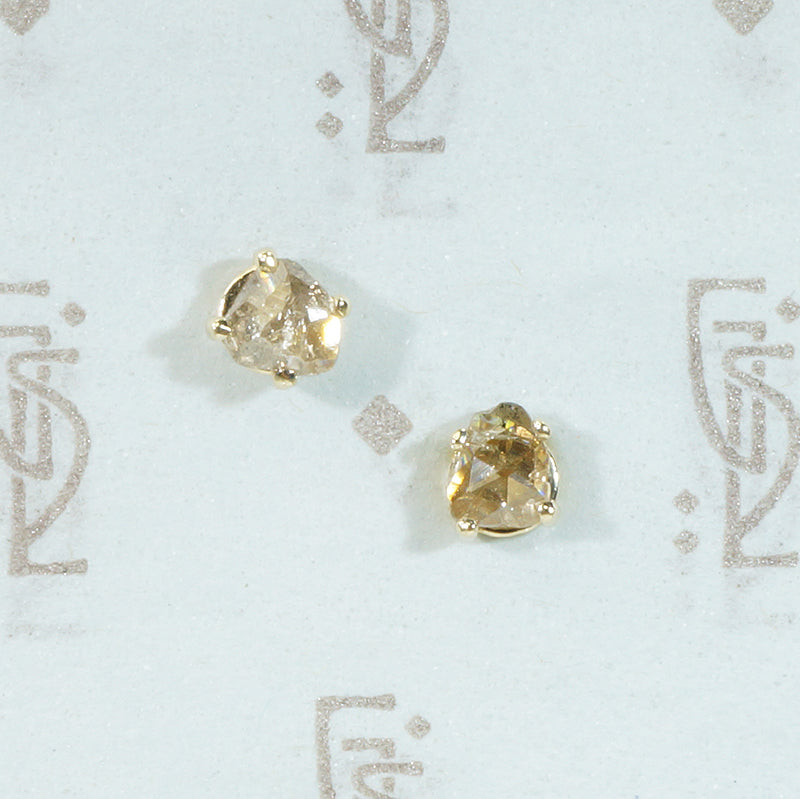 Rose Cut Diamond Stud Earrings