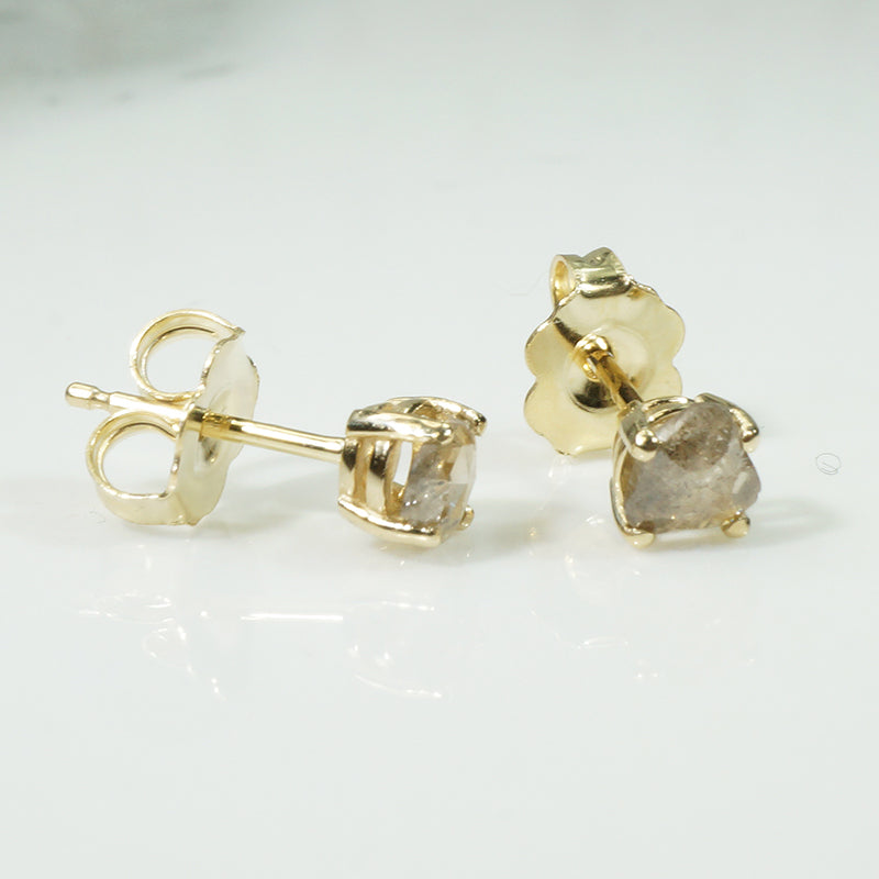 Rose Cut Diamond Stud Earrings