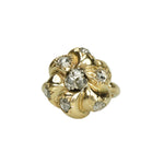 Rose Cut Diamond Studded Flower Ring
