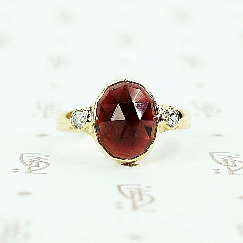 The Rose Cut Garnet and Diamond Ring by 720