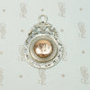 sterling and rose gold english fob engraved A D