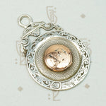 Rose Gold and Sterling Silver English Fob
