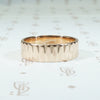 14k rose gold geometric wedding band vintage