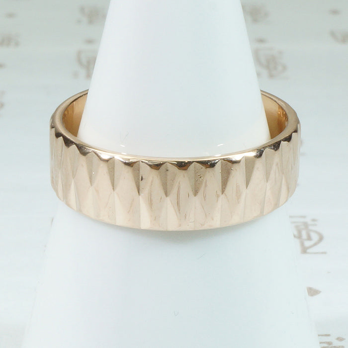 Mid Mod 1960's Geometric Rose Gold Band