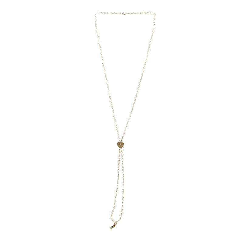 Vintage Victorian Heart Slide Watch Chain
