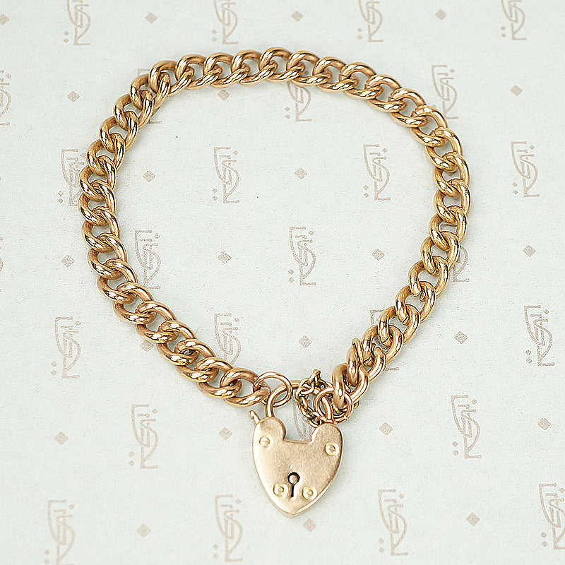 The Rosey Heart Lock Bracelet