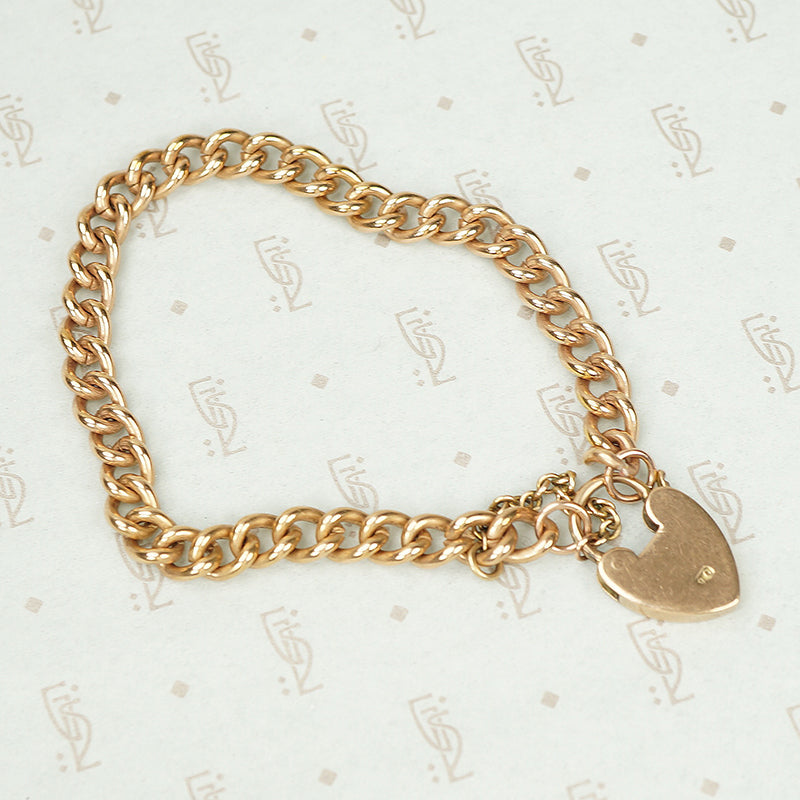The Rosey Heart Lock Bracelet
