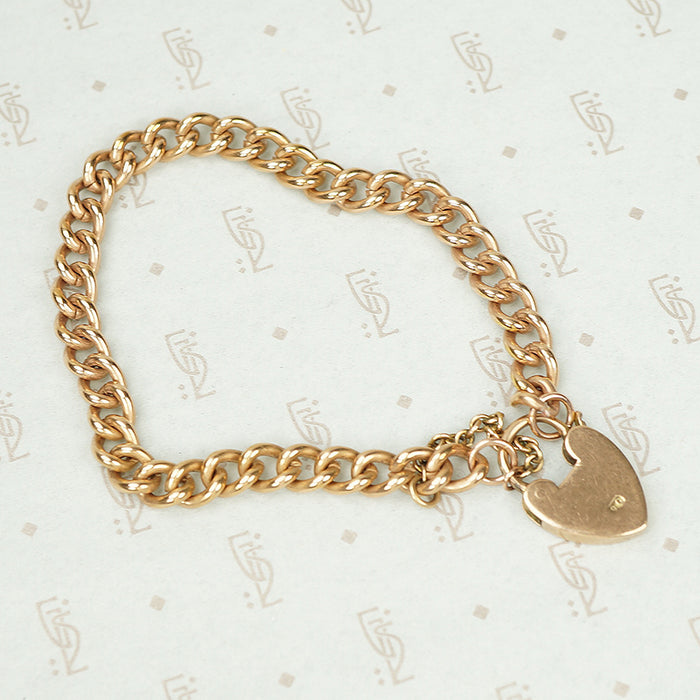 The Rosey Heart Lock Bracelet