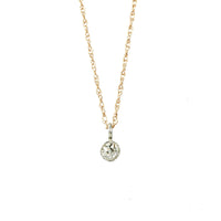 Orbit Diamond Pendant Platinum and Rose Gold - Gem Set Love