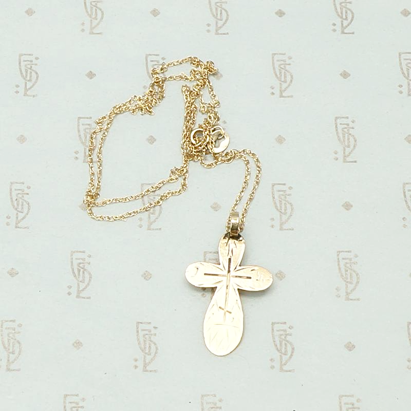 Antique Russian Cross in Rose Gold