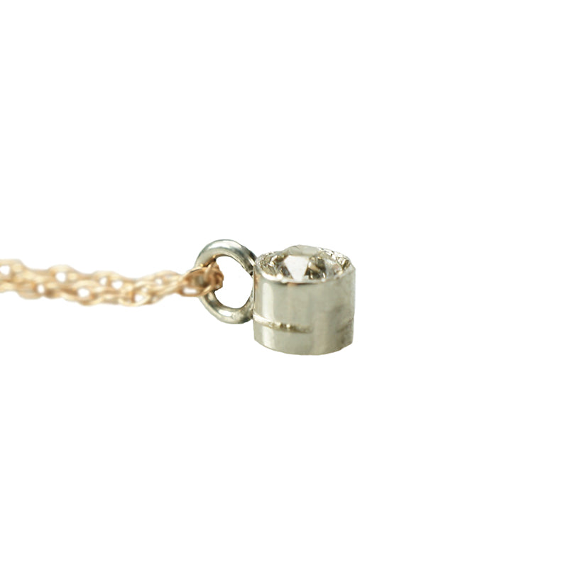 Orbit Diamond Pendant Platinum and Rose Gold - Gem Set Love