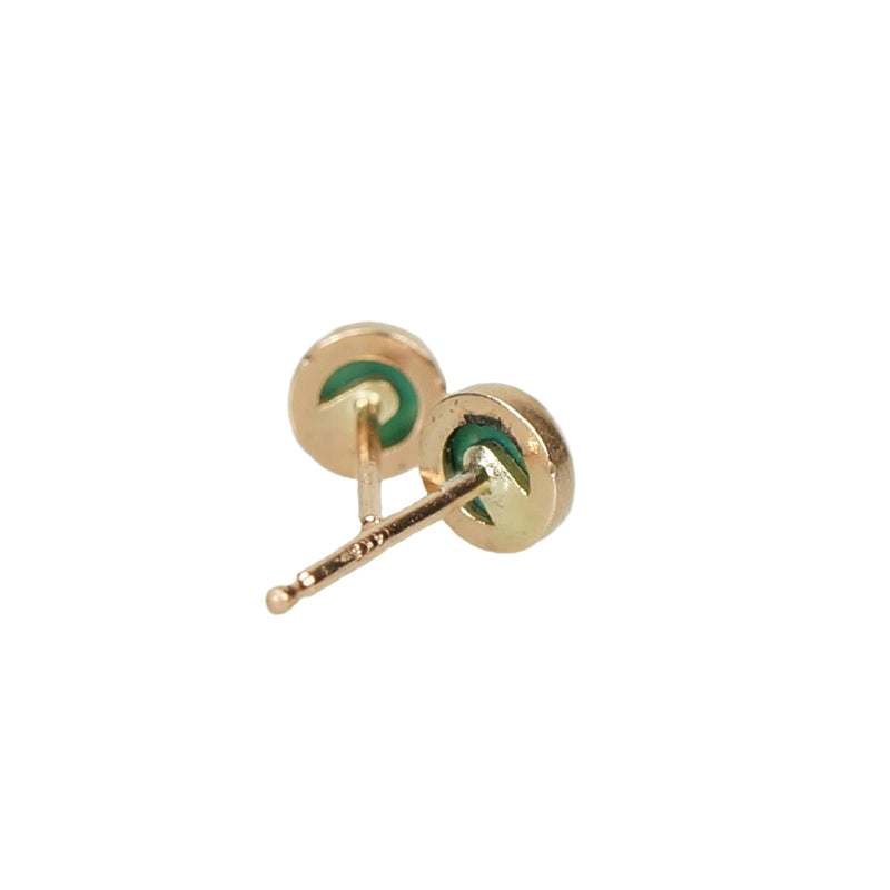 Recycled Rose Gold Turquoise Studs - Gem Set Love