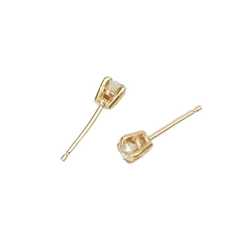 Vintage Diamond Rose Gold Studs