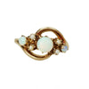 Antique Rose Gold Opal and Pearl Ring - Gem Set Love