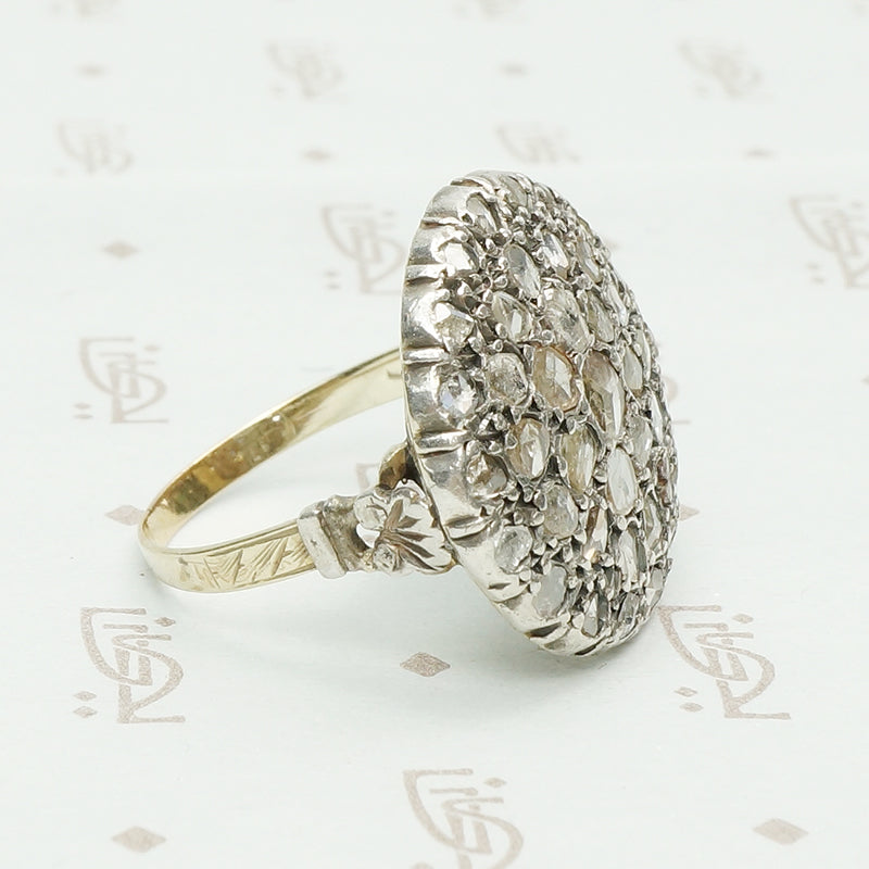 Extra Fabulous Rose Cut Diamond Target Ring