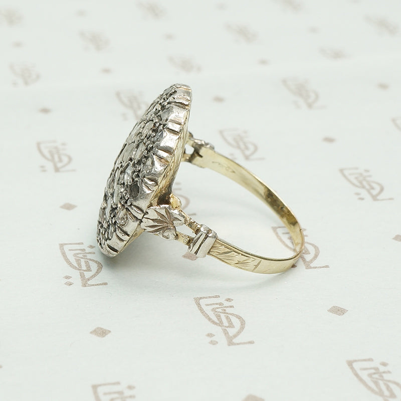 Extra Fabulous Rose Cut Diamond Target Ring