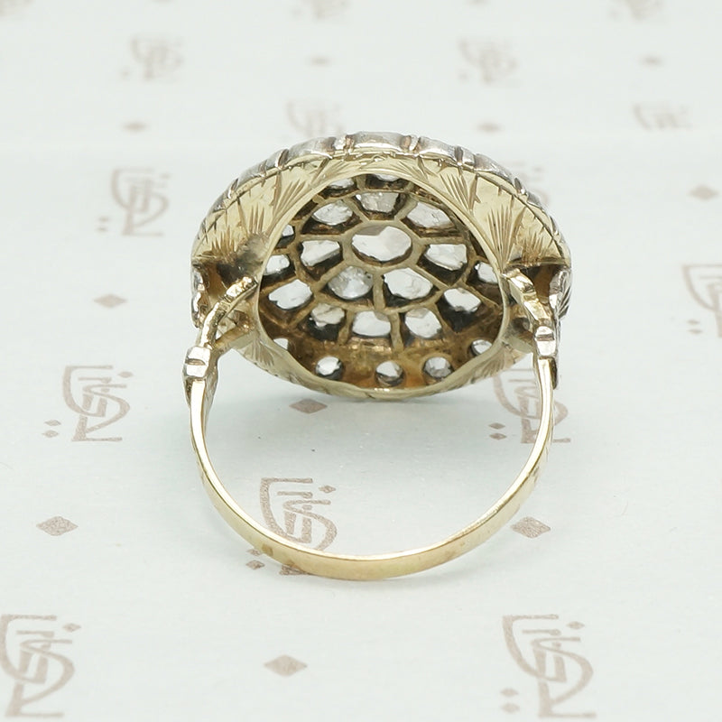 Extra Fabulous Rose Cut Diamond Target Ring