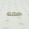 Vintage Platinum Baguette and Round Diamond Band