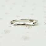 Vintage Platinum Baguette and Round Diamond Band