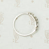 Vintage Platinum Baguette and Round Diamond Band