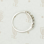 Vintage Platinum Baguette and Round Diamond Band
