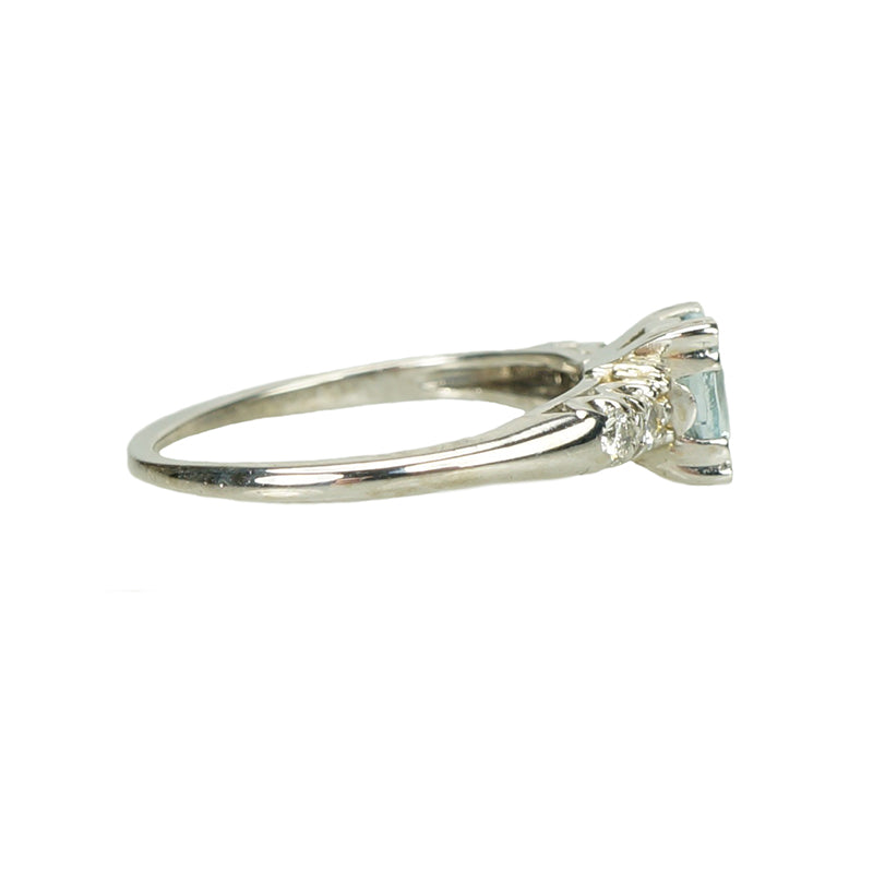 Vintage 1940's Aquamarine Engagement Ring