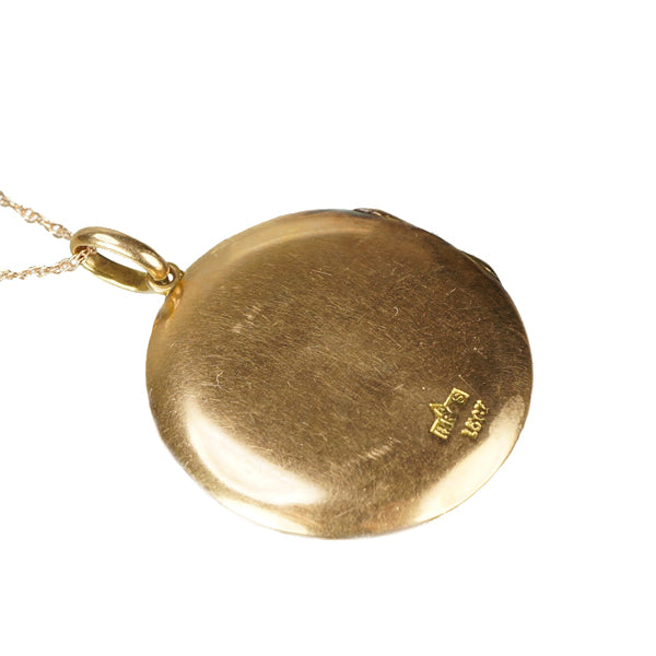 The Perfect Round Vintage Rose Gold Locket - Gem Set Love