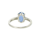 Beautiful Vintage Blue Oval Sapphire set in Platinum
