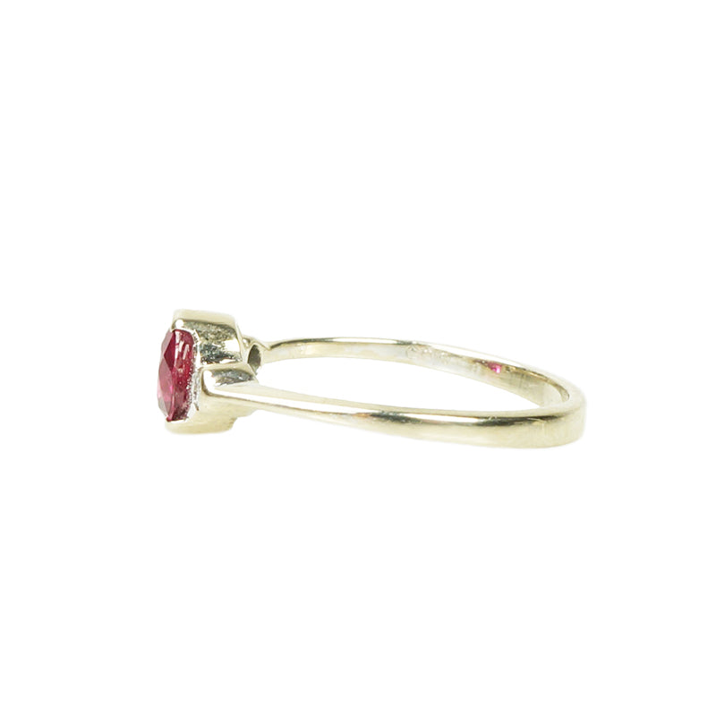 Simply Pretty Ruby and Diamond Engagement Ring