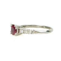 A Classic Platinum 1940's Ruby and Diamond Engagement