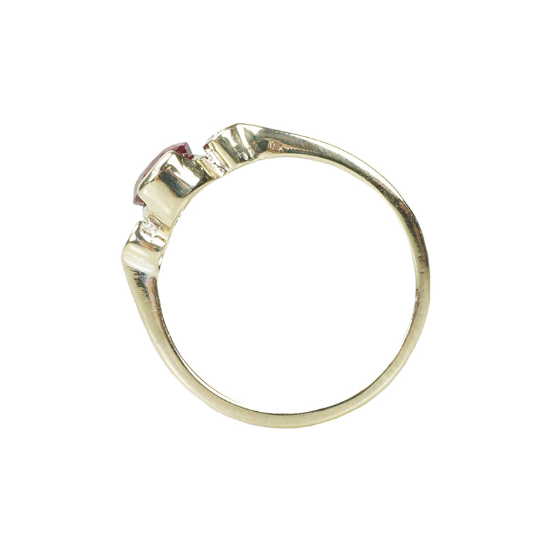 Simply Pretty Ruby and Diamond Engagement Ring