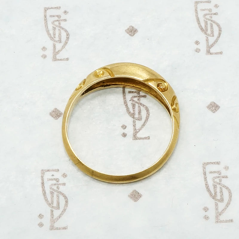 ruby and diamond band chester england 18k 1901