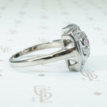 Art Deco Ruby and Diamond Panel Ring