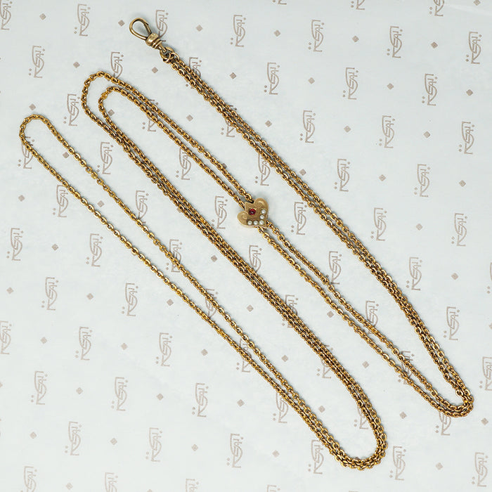 victorian slide chain necklace