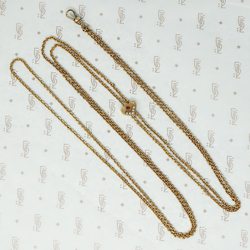 victorian slide chain necklace