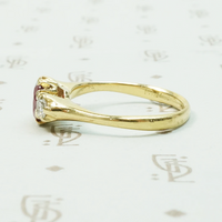 Rich Yellow Gold Ruby and Diamond Vintage Ring