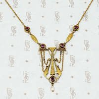 Jugendstil Gold and Ruby Necklace Circa 1900
